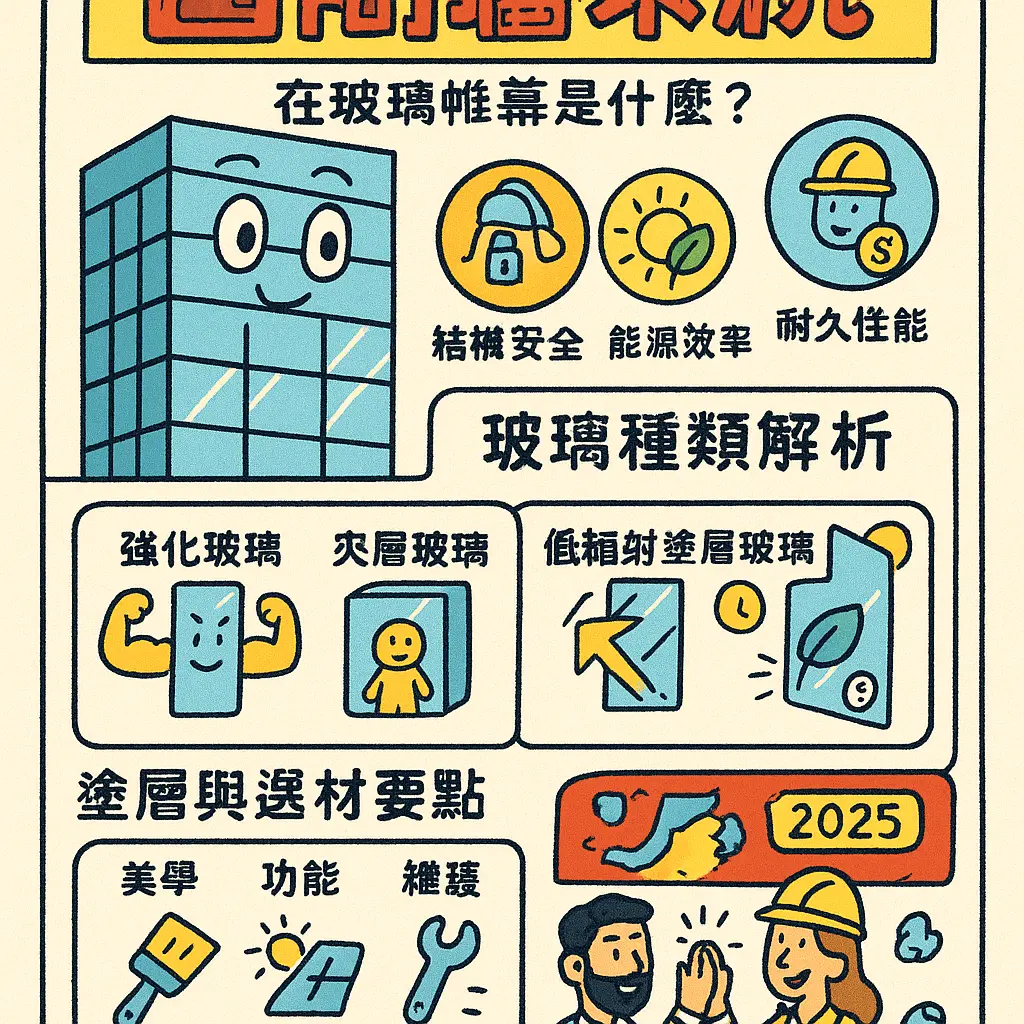 玻璃帷幕是什麼 - 窗間牆系統