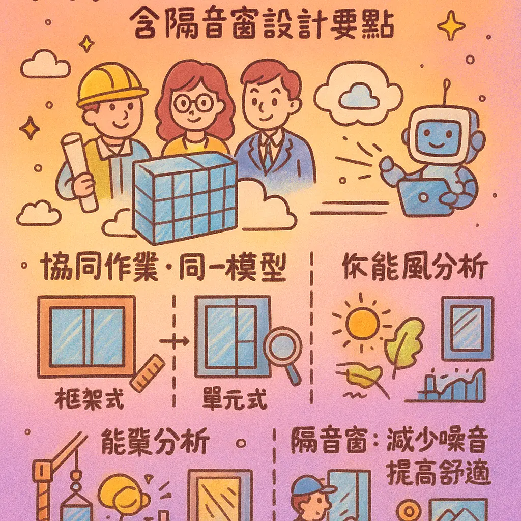 玻璃帷幕牆 - 隔音窗