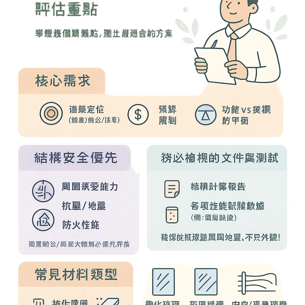 鋁帷幕牆 - 結構玻璃