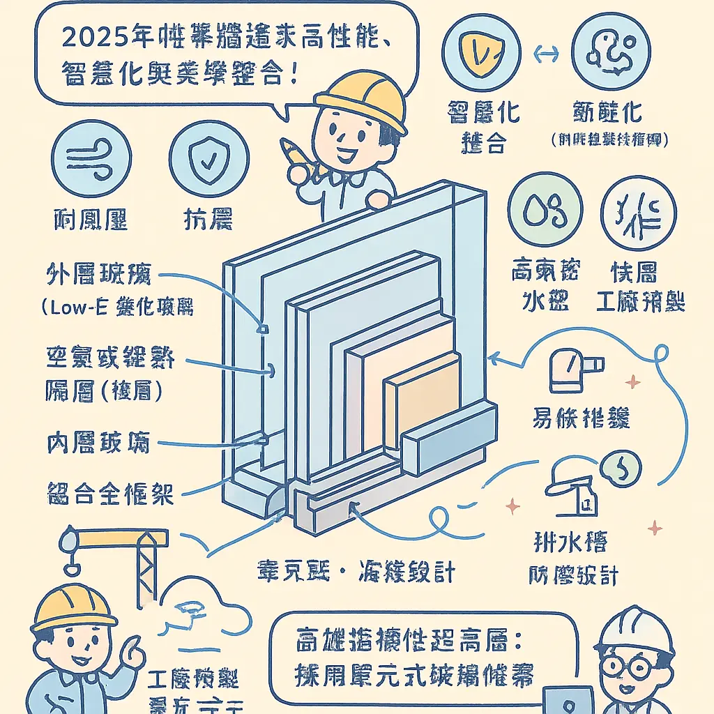 帷幕牆種類 - 複層單元式帷幕