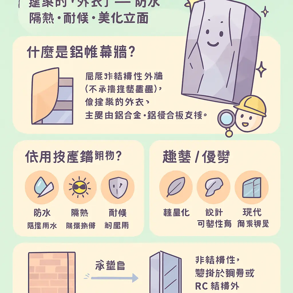 鋁帷幕牆 - 帷幕牆