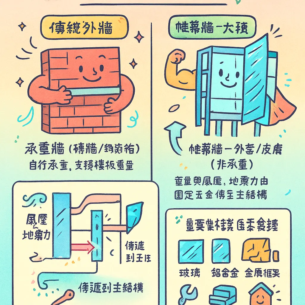 帷幕牆是什麼 - 建築技術規則