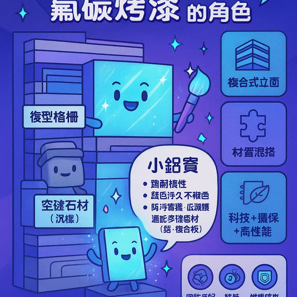 鋁帷幕牆 - 氟碳烤漆