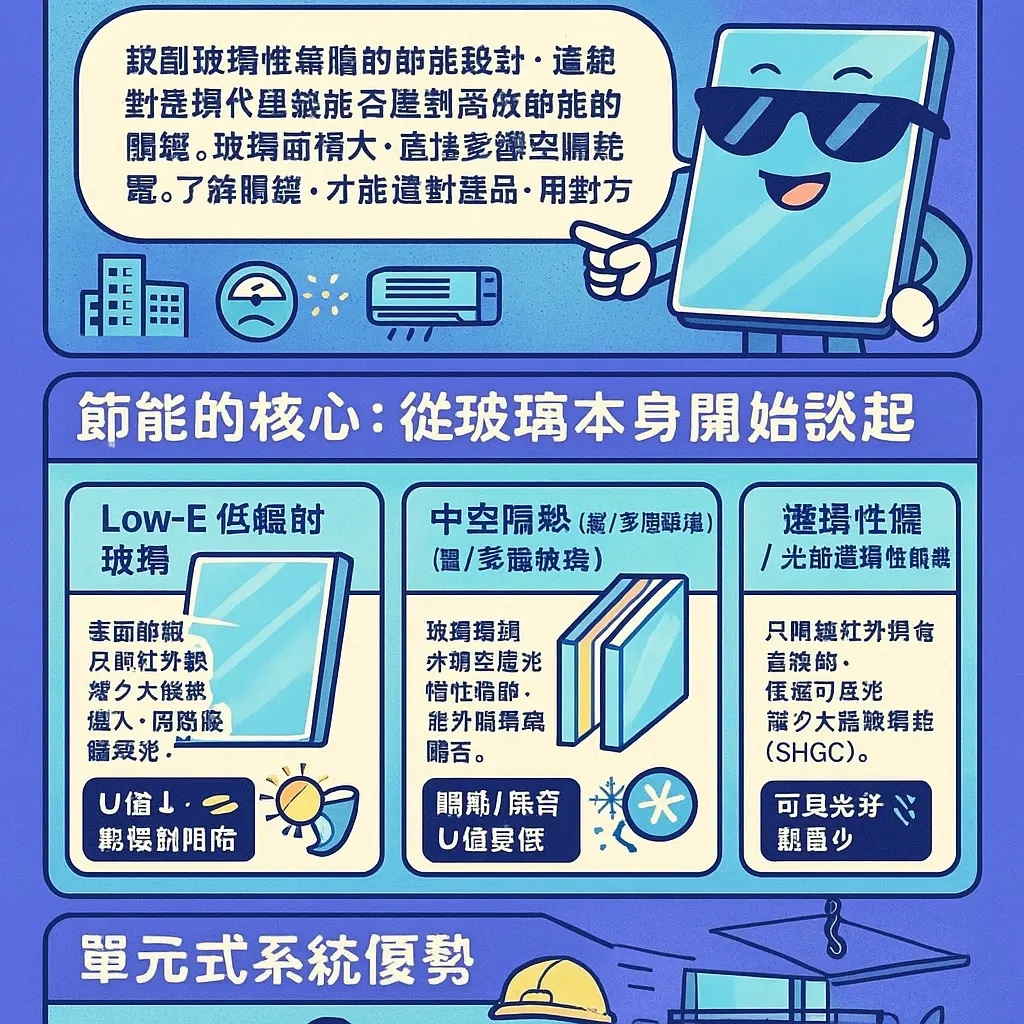 玻璃帷幕牆 - 單元式玻璃帷幕