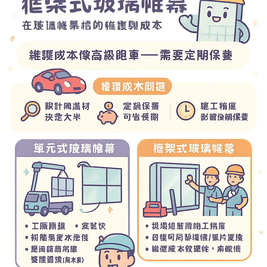 玻璃帷幕牆 - 框架式玻璃帷幕